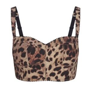 Dolce & Gabbana Skims Animal Print Bustier